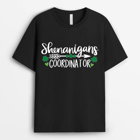 Shenanigans Coordinator Tshirt - Shamrocks Gifts for Women 