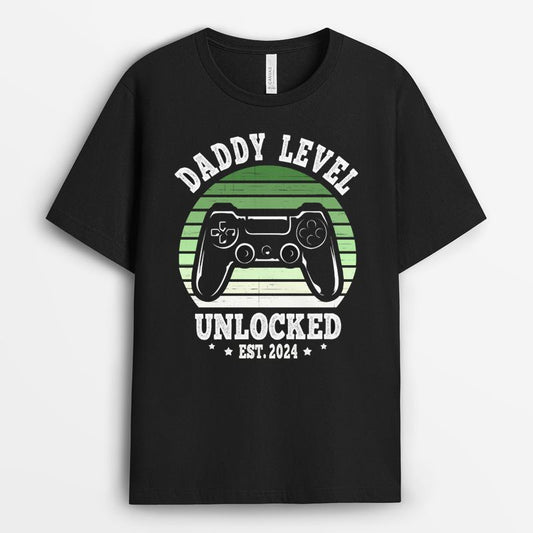 Vintage Gaming Dad Level Unlocked Shirt - First Time Dad Gift