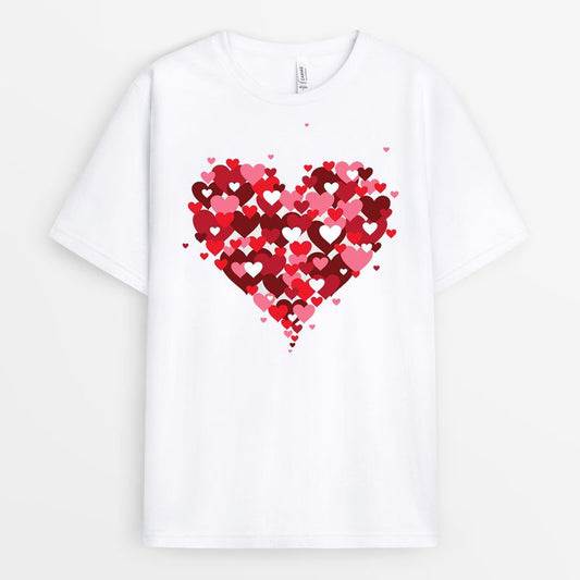 3D Red Heart Valentine's Day Tshirt - Valentines Gift for Her