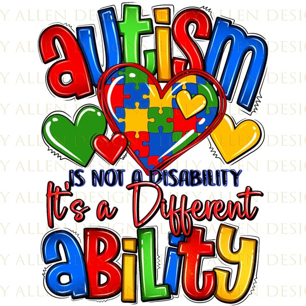 Autism is not a disability it's a different ability Tshirt - Autism puzzle gift GEAD170424-20