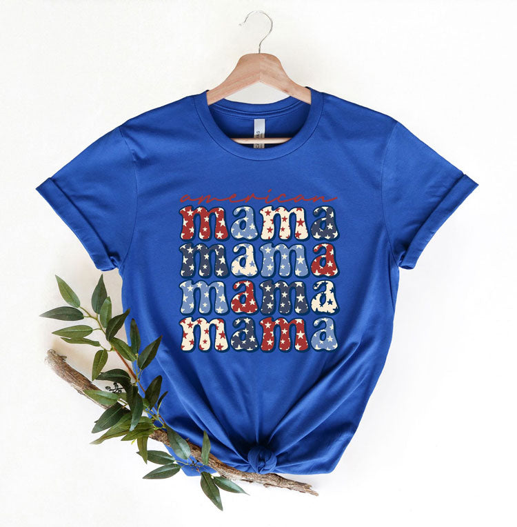 Patriotic American Mama Tshirt - Fourth Of July Gifts GE4OJ020424-13