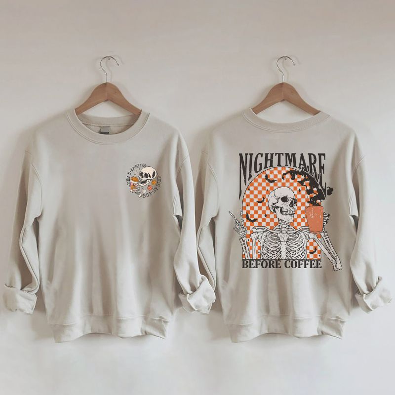 Retro Checkered Nightmare Before Skeleton Sweatshirt 