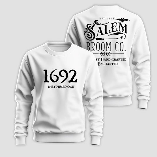 Halloween EST 1692 Salem Broom Co Sweatshirt