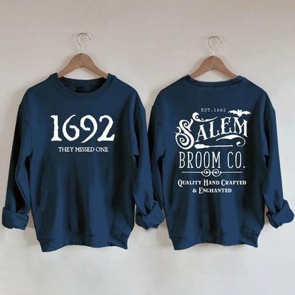 Halloween EST 1692 Salem Broom Co Sweatshirt